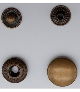 Article pression boule et calotte - bronze - vue haut