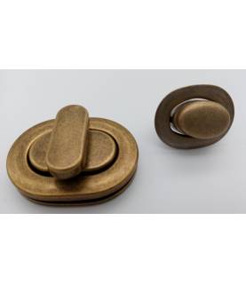 Article Fermoir tourniquet oeilleton ovale bronze