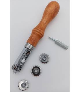 Outil travail du cuir - Roulette marque point