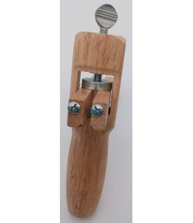 Outil travail du cuir - Coupe lanière en bois - zoom