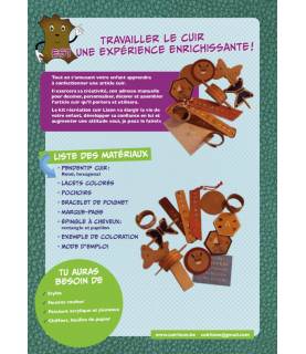 Folder kit créatif travail du cuir, kit mandarine