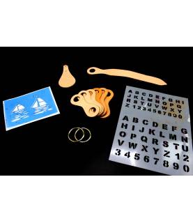 Kit créatif travail du cuir, contenu du kit Boléro