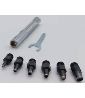 Outils travail du cuir - Kit emporte-pièce avec mèche perforation ronde vue face