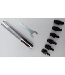 Outils travail du cuir - Kit emporte-pièce avec mèche perforation ronde