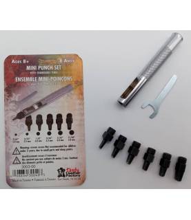 Outils travail du cuir - Kit emporte-pièce avec mèche perforation ronde complet