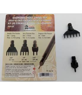 Outils travail du cuir - kit 10 griffes pour perforer le cuir