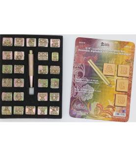 Outils travail du cuir - kit alphabet western