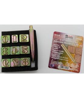 Outils travail du cuir - kit chiffre western