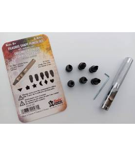 Outils travail du cuir - kit emporte-pièce fantaisie avec mèche 