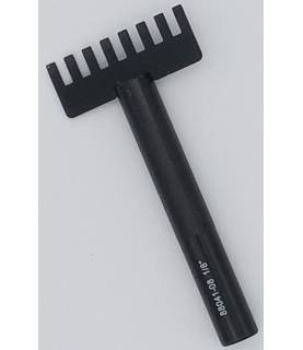 Outil travail du cuir - griffe droite 8 dents coté