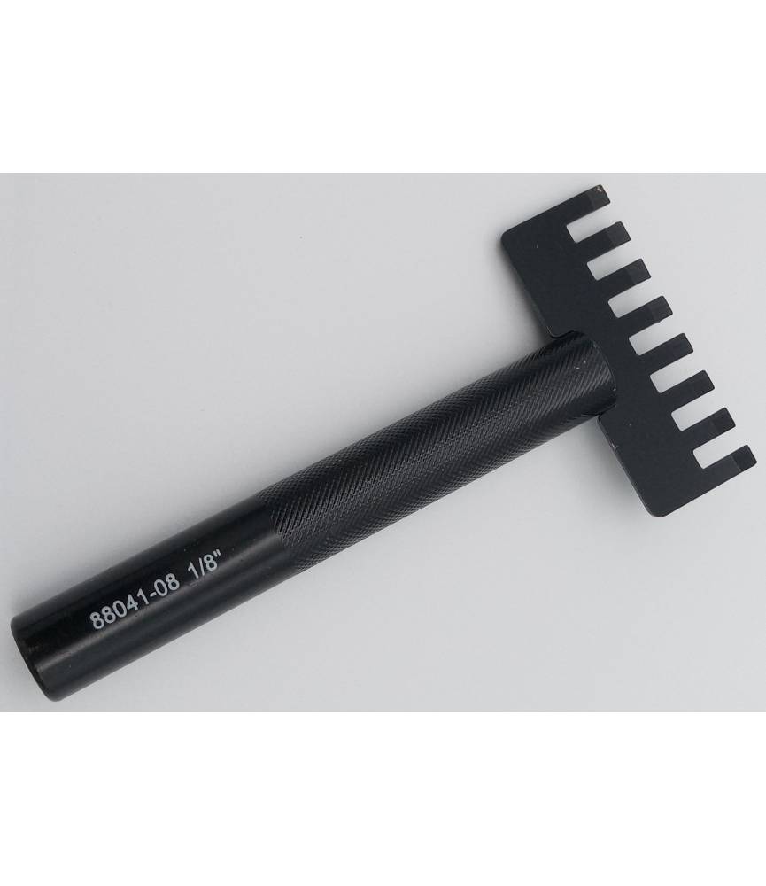 Outil travail du cuir - griffe droite 8 dents