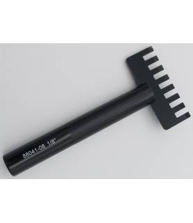 Outil travail du cuir - griffe droite 8 dents