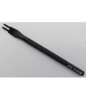 Outil travail du cuir - griffe diamant 2 dents - coté