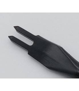 Outil travail du cuir - griffe diamant 2 dents - zoom