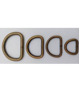 Anneaux demi-ronds bronze