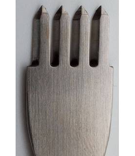 Outil travail du cuir - griffe diamant 4 dents PRO - zoom