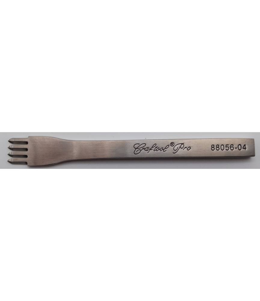 Outil travail du cuir - griffe diamant 4 dents PRO