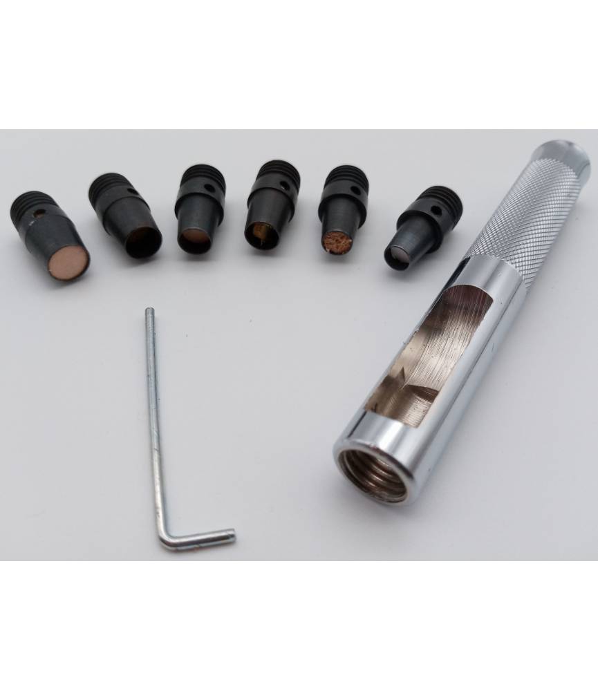 Outils travail du cuir - Kit emporte-pièce Maxi mèche ronde