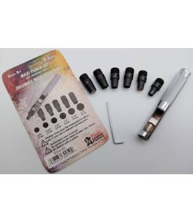 Outils travail du cuir - Kit emporte-pièce Maxi mèche ronde