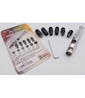Outils travail du cuir - Kit emporte-pièce Maxi mèche rondeOutils travail du cuir - Kit emporte-pièce Maxi mèche ronde
